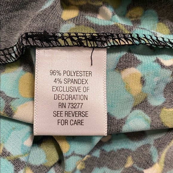 Apt 9 Black Floral Ruched Dress | Size Medium - Picture 8 of 8